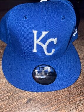 New Era KC Snapback Hat in Royal Blue with White Logo
